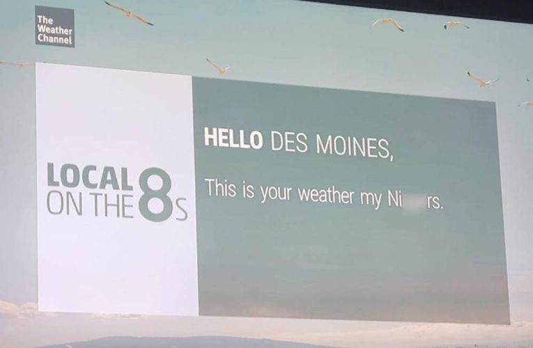 Racial slur appears in TV weather forecast: ‘We apologize’