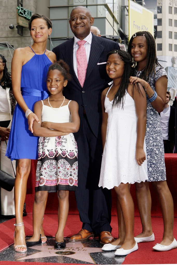 True Whitaker (bottom left in 2007) and her sisters Sonnet and Autumn were raised by Forest and Keisha Whitaker in Los Angeles. (Not picured is brother Ocean.)