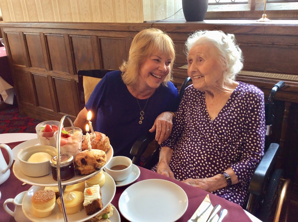 Gill and Norah Shaw celebrating another birthday.