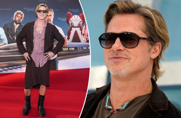 Brad Pitt on why he wore a skirt to ‘Bullet Train’ premiere