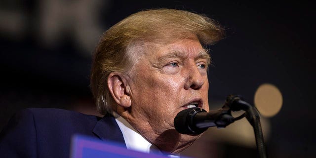 Former President Donald Trump speaks at a rally on May 28, 2022 in Casper, Wyoming. (Photo by Chet Strange/Getty Images)