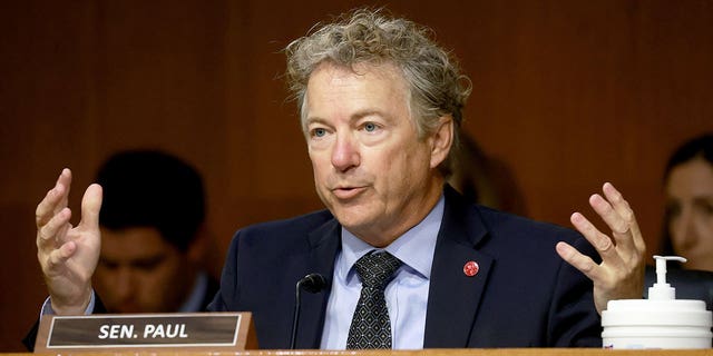 Sen. Rand Paul (R-KY) speaks during the COVID Federal Response Hearing on Capitol Hill on June 16, 2022 in Washington, D.C.