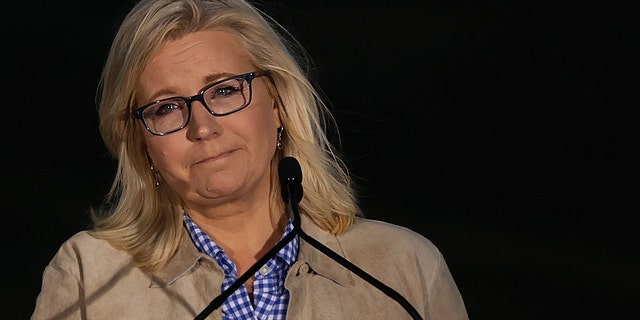 Rep. Liz Cheney, R-WY, gives a concession speech to supporters during a primary night event on August 16, 2022 in Jackson, Wyoming.