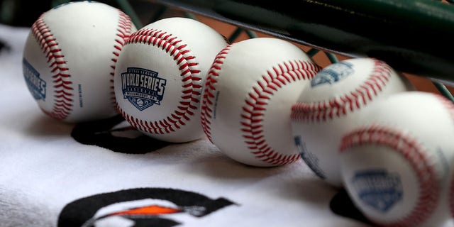 Baseballs are shown at Howard J. Lamade Stadium in South Williamsport, Pennsylvania, on Aug. 25, 2019.