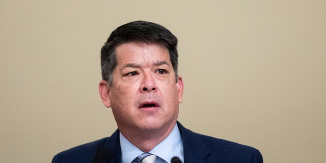 FILE PHOTO: Rep. TJ Cox, D-Calif., appears during a U.S. House Natural Resources Committee hearing on Capitol Hill in Washington, U.S., July 28, 2020. 