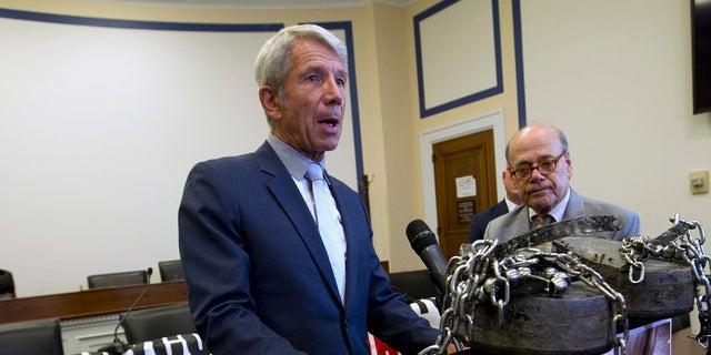 Rep. Kurt Schrader, D-Ore., speaks during a news conference in Washington July 24, 2019. 