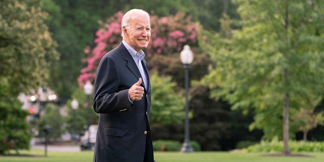 President Biden walks to board Marine One on the South Lawn of the White House in Washington, on his way to his Rehoboth Beach, Del., home after his most recent COVID-19 isolation, Sunday, Aug. 7, 2022.