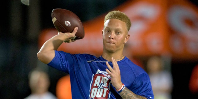 South Carolina quarterback Spencer Rattler throws at the Manning Passing Academy on the Nicholls State University campus in Thibodaux, Louisiana. In the offseason, one-time Oklahoma Heisman Trophy contender Rattler transferred to the University of South Carolina, one of several additions expected to add punch to the team.