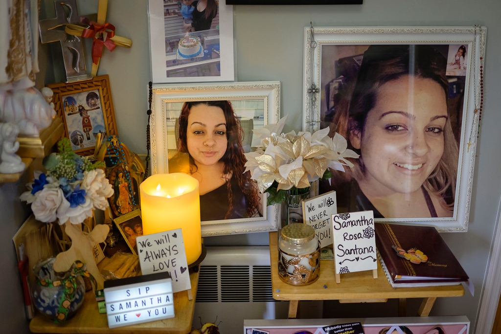 Nancy Negron has a shrine to her late daughter Samantha Santana in her Bronx home.