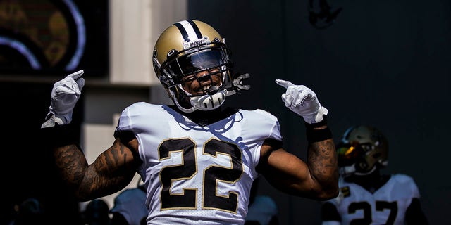 C.J. Gardner-Johnson before the New Orleans Saints take on the Green Bay Packers at TIAA Bank Field on Sept. 12, 2021, in Jacksonville, Florida.