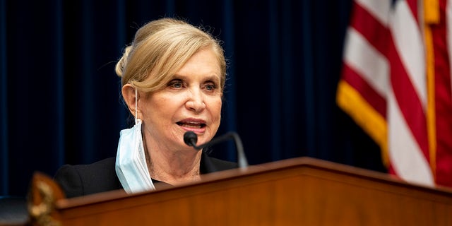 WASHINGTON, DC – Chairwoman Rep. Carolyn Maloney (D-NY) speaks during a House Oversight Committee on Oversight and Reform hearing at the U.S. Capitol on October 7, 2021, in Washington, DC. The committee is assessing the 2020 presidential election audit in Maricopa County, Arizona, conducted by Cyber Ninjas, Inc.