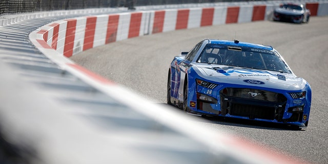 Chase Briscoe, driver of the No. 14 HighPoint.com Ford, drives during the Federated Auto Parts 400 at Richmond Raceway on Aug. 14, 2022, in Richmond, Virginia.