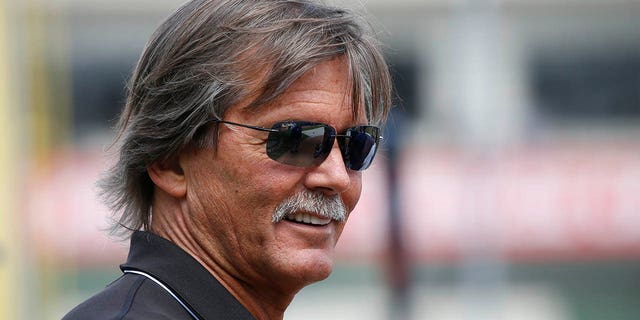 Former major league pitcher, Dennis Eckersley looks on prior to the spring training game between the Boston Red Sox and the Houston Astros at The Ballpark of the Palm Beaches on March 6, 2017 in West Palm Beach, Florida.