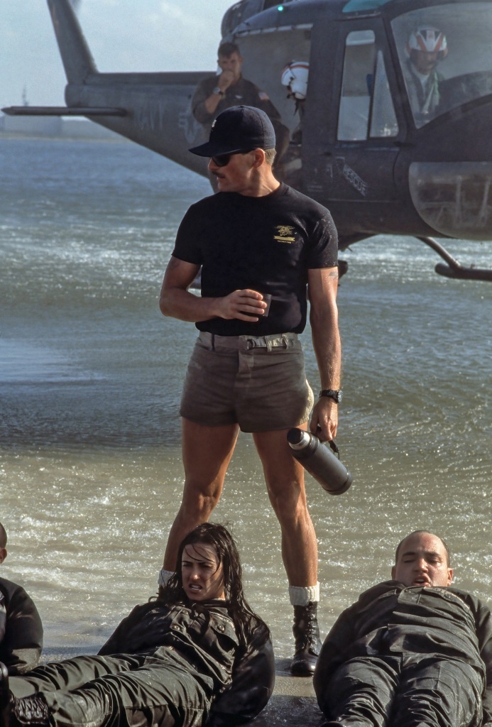 Demi Moore in training in the film 'G.I. Jane.'