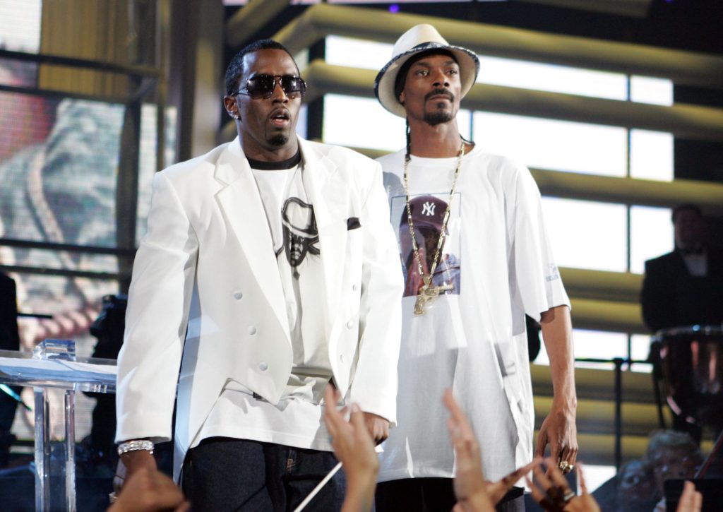 Sean "Diddy" Combs and Snoop Dogg during 2005 MTV VMAs.