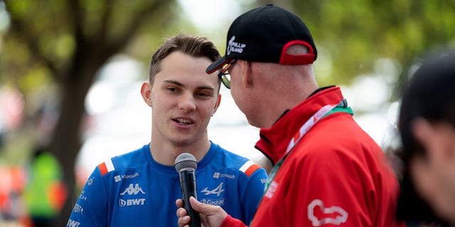 Oscar Piastri of Australia arrives at the Formula 1 Australian Grand Prix at Albert Park April 7, 2022, in Melbourne, Australia. 