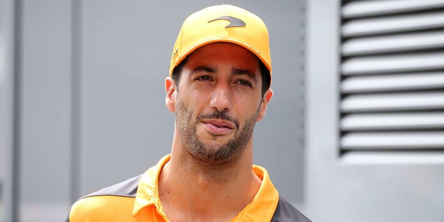 Daniel Ricciardo of McLaren in the paddock before the F1 Grand Prix of Hungary. 