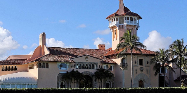 Former president Donald Trump&amp;apos;s Mar-a-Lago resort in Palm Beach, Florida. 