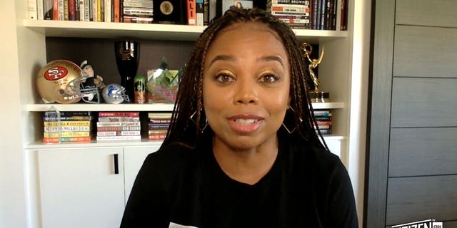 In this screen grab, Jemele Hill speaks at the featured session "Impacts of Activism" during SXSW Online March 16, 2021.