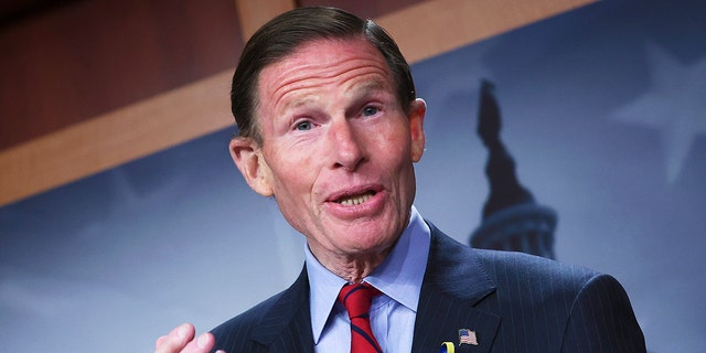 Sen. Richard Blumenthal (D-CT) speaks during a press conference at the U.S. Capitol May 10, 2022