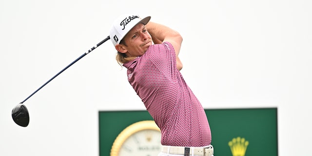 Cameron Smith tees off during Day Four of The 150th Open at St Andrews Old Course on July 17, 2022 in St Andrews, United Kingdom. 