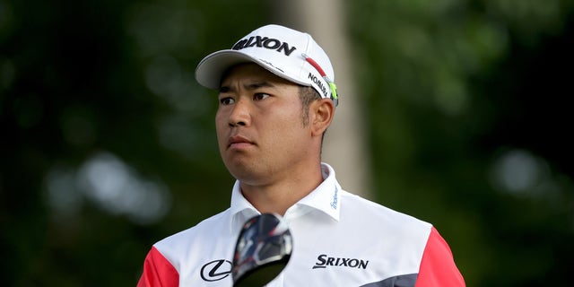 Hideki Matsuyama of Japan walks off the 11th tee during the first round of the 3M Open at TPC Twin Cities on July 21, 2022, in Blaine, Minnesota. Hideki will not participate in the FedEx playoffs due to a neck injury.