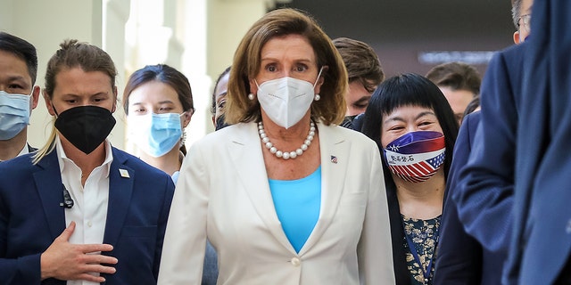 Speaker of the U.S. House Of Representatives Nancy Pelosi, D-CA, leaves the Legislative Yuan, Taiwan's house of parliament, in Taipei, Taiwan on August 03, 2022.