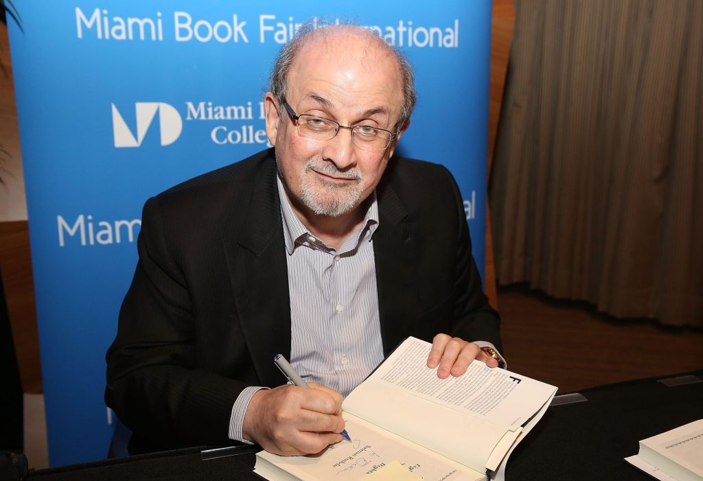 Author Salman Rushdie is fighting for his life on a ventilator after he was stabbed on Friday.