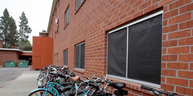 Paul Flores, prime suspect in the disappearance of Cap Poly San Luis Obispo Student Kristin Smart, a Cal Poly Student himself lived in this dorm room (nearest window in photo) in the Santa Lucia dormitory in 1996, when 19-year-old Kristin disappeared. (PHOTOGRAPHED FRIDAY MAY19, 2006.)