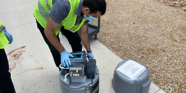 Las Vegas scientists collect samples of wastewater to study the presence of monkeypox in the area.