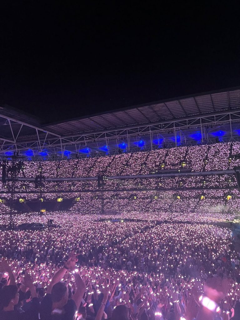 Coldplay's live show setup includes kinetic dance floors.