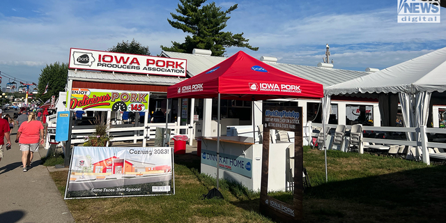 Pork chop stand at the Iowa State Fair in Des Moines.