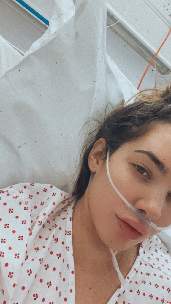 Alix Burnard in the hospital 