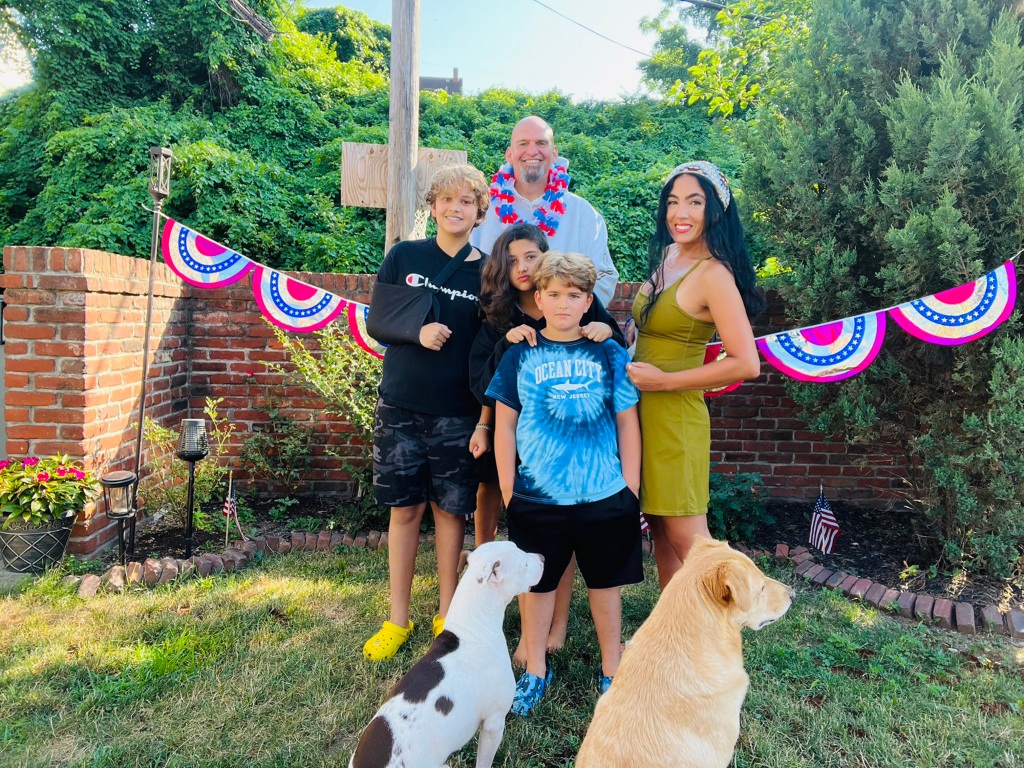 Fetterman lives with his wife, Gisele, and their three children, in a spacious Braddock loft that his sister purchased for $70,000 and then handed over to him for just $1.