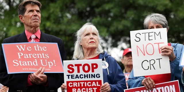 Loudoun County School Board meeting protest in 2021. 