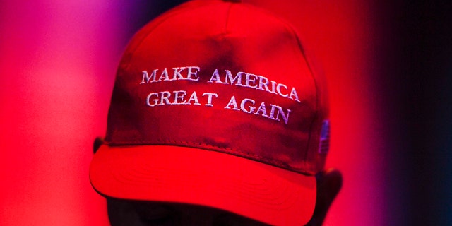 Kim McGahey wears a MAGA hat during the Western Conservative Summit on Friday, July 12, 2019.