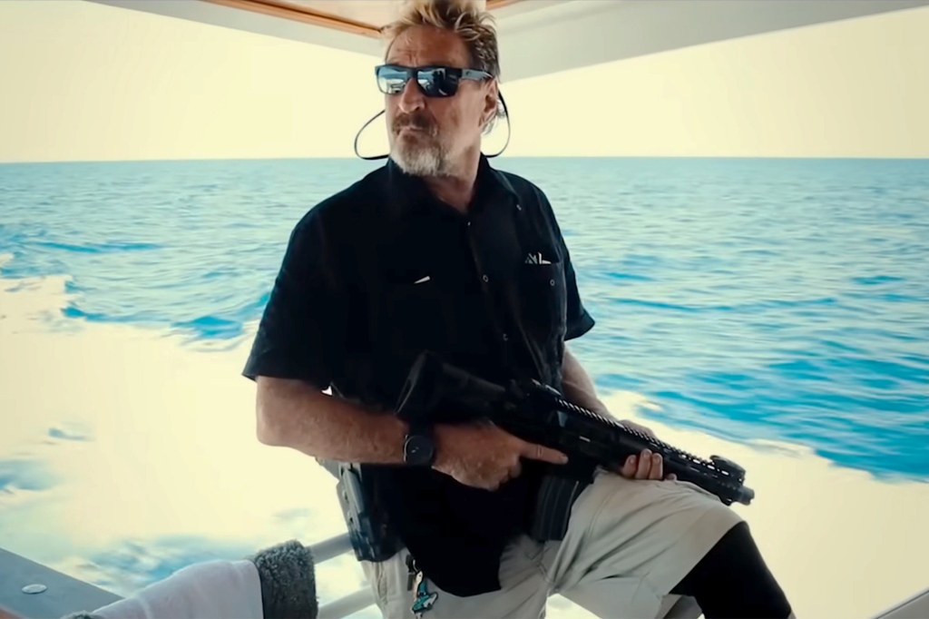 John McAfee was known for carrying guns all the time for what he called his own protection.