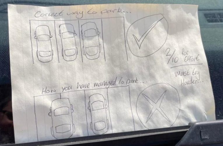 Mansplainer torments neighbor with patronizing parking note