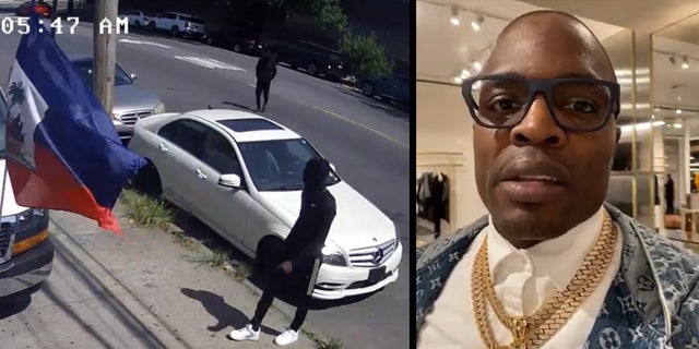 Video released by NYPD shows trio accused of stealing more than $1 million worth of jewelry from Brooklyn Bishop Lamor Whitehead (right) and wife. 