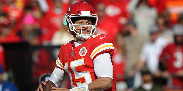 Kansas City Chiefs quarterback Patrick Mahomes drops back to pass against the Arizona Cardinals on Nov. 11, 2018, at Arrowhead Stadium in Kansas City, Missouri.