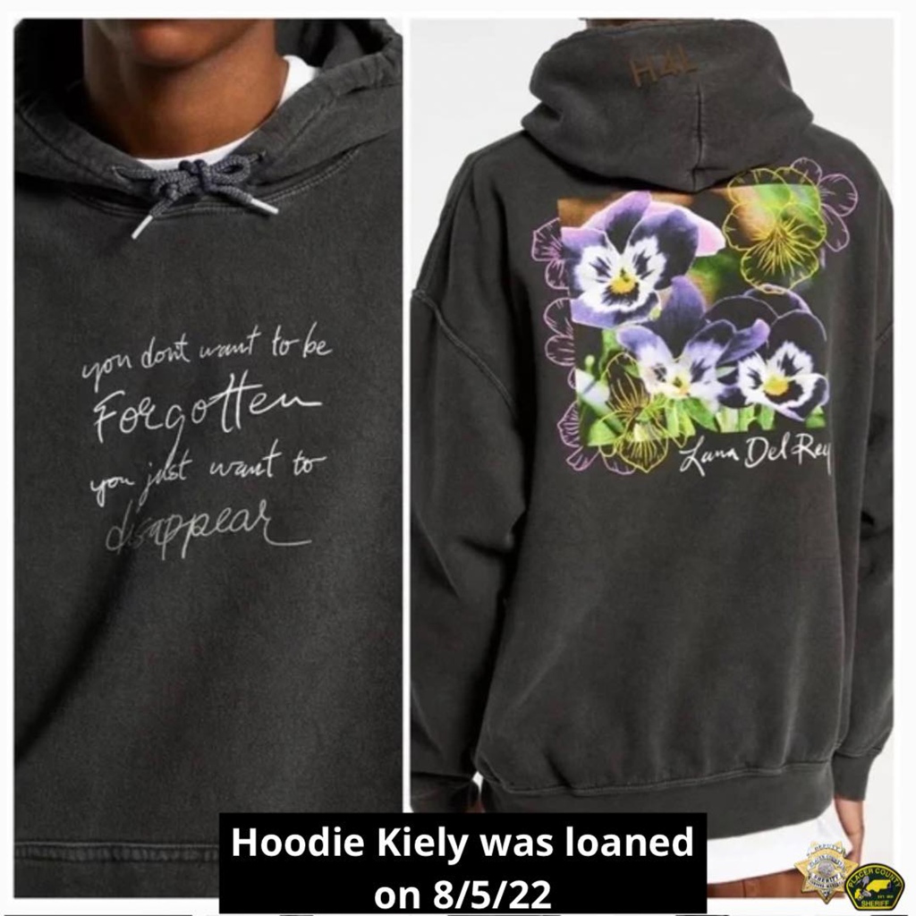 Sweatshirt she was wearing. 