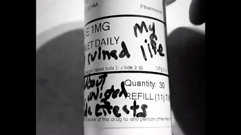 Dave, a 38-year-old healthcare worker in the Seattle area, said that, at his lowest point, he scribbled a sort of suicide note on this bottle of Propecia.