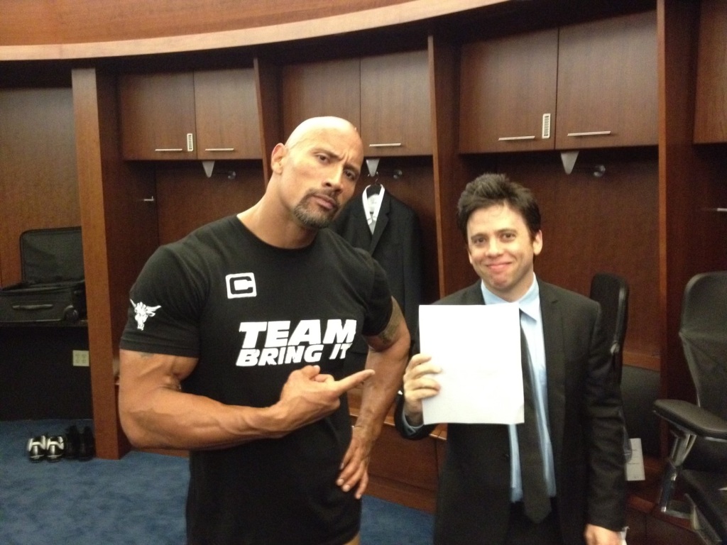 Dwayne "The Rock" Johnson once found Brian Gewirtz's idea for mocking fellow wrestler Triple H to be hilarious.