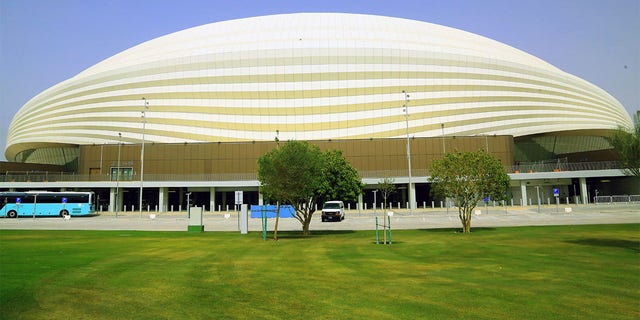 General view of the Al Janoub Stadium, one of the eight venues to host the FIFA World Cup 2022 in Qatar. The stadium was designed by British-Iraqi architect Zaha Hadid, and is located near the former fishing town of Wakrah in Qatar. On July 4, 2022 in Doha, Qatar. 