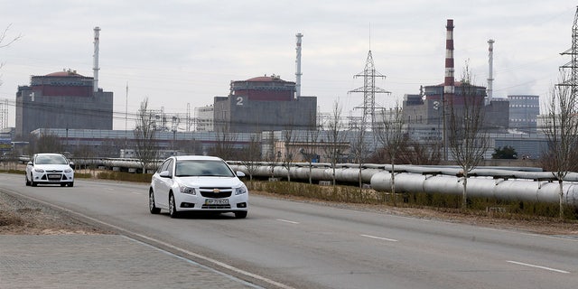 The Zaporizhzhia nuclear power plant is pictured in Enerhodar, Ukraine, on April 9, 2013.