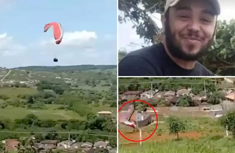 Paraglider plummets 130 feet to death in horrifying video