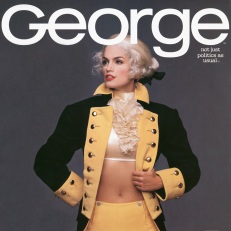 A framed copy of the debut issue of George magazine — featuring Cindy Crawford as George Washington — has been looted twice from Manhattan's American Bar.