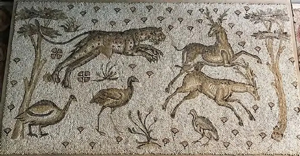 This animal mosaic, dating to Syria between the fifth or sixth century and valued at $100,000, was among the allegedly looted works taken from Lotfi.