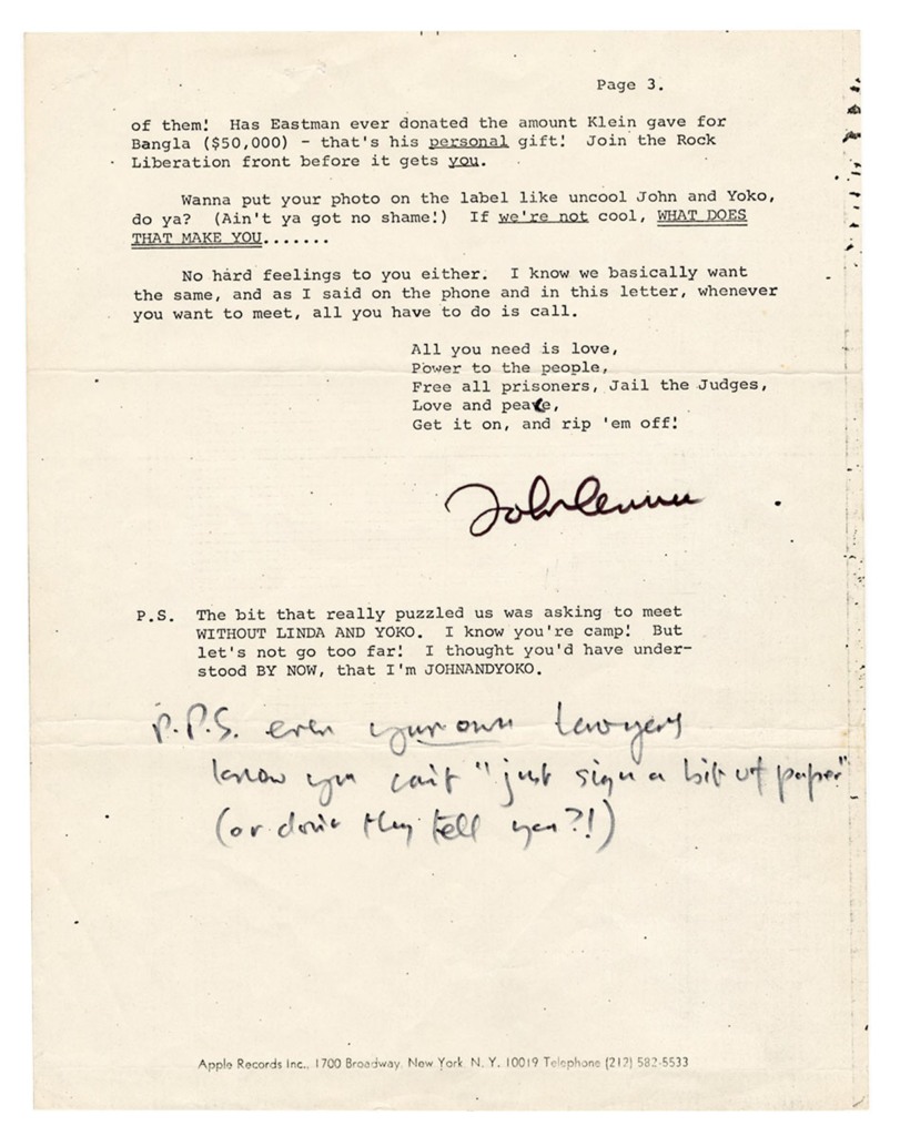 The pair's frosty relationship thawed in subsequent years, but they never played publicly together again. McCartney last saw Lennon in 1976 when came to visit his former bandmate in New York City. 