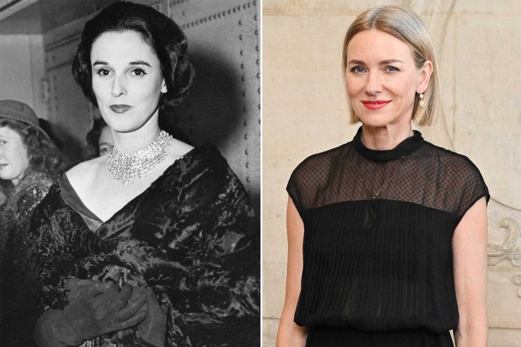 Babe Paley and Naomi Watts, who will portray the fashionista on "Feud: Capote's Women."